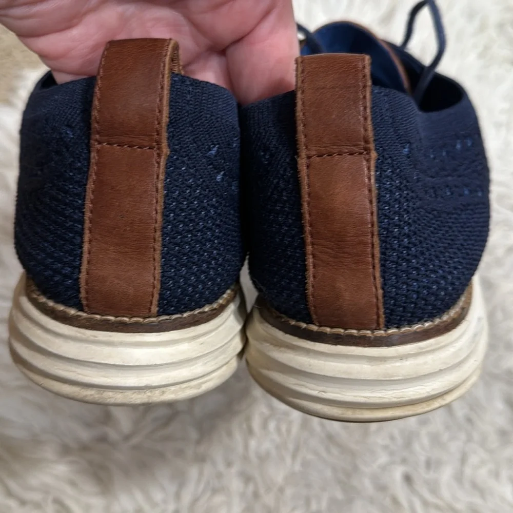 Cole Haan Mens‎ Navy Blue 2.Zerogrand Stitchlite Lace Up Oxford Shoes Size 10